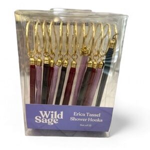 WILD SAGE “Erica” Tassel Shower Hooks (12)